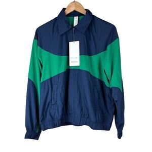 Lululemon Nylon Collared Jacket Retro Remix Set Club Blue/Green Women's XS NWT